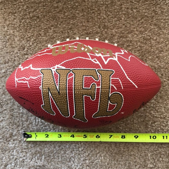 Signed SF 49ers Medium Sized Football- Jerry Rice & Others - Picture 12 of 12